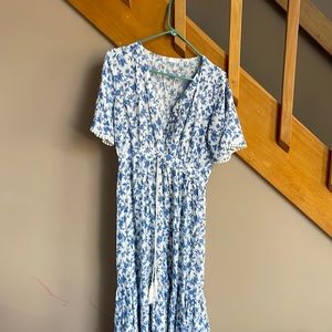 Blue floral dress